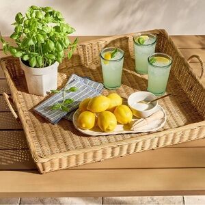 Large Woven Rattan Tray - Hearth & Hand w/Magnolia, Tan, 31”